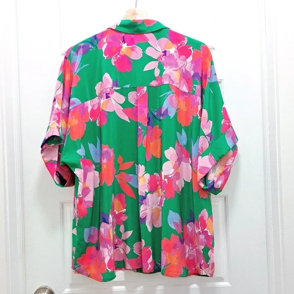 Johnny Was Nadine Silk Shirt Size Large - Picture 6 of 9